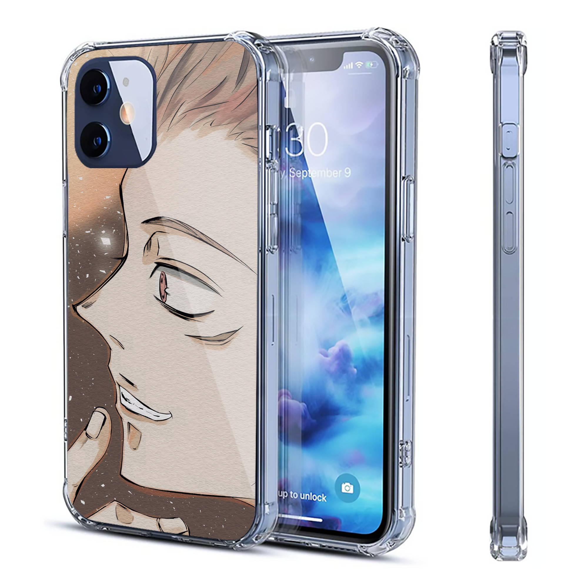（画像用） 呪術廻戦 Jujutsu Kaisen 【iPhone 12シリーズ対応】透明スマホケース（クリアソフトケース）